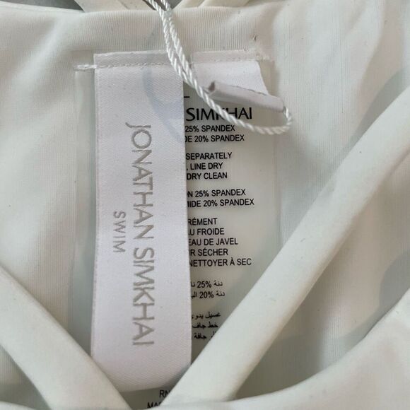 Jonathan Simkhai Emmalynn Strappy Bikini Bottom in white size M - Picture 3 of 7